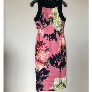 Floral Black Halo Dress Size 2